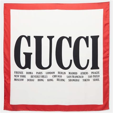 gucci cities print silk scarf|authentic Gucci silk scarf.